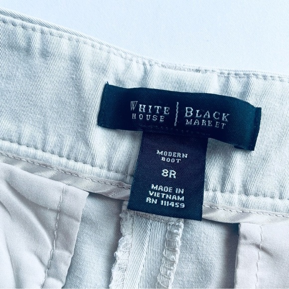 White House Black Market Beige Modern Boot Pants - Size 8R - Picture 4 of 10